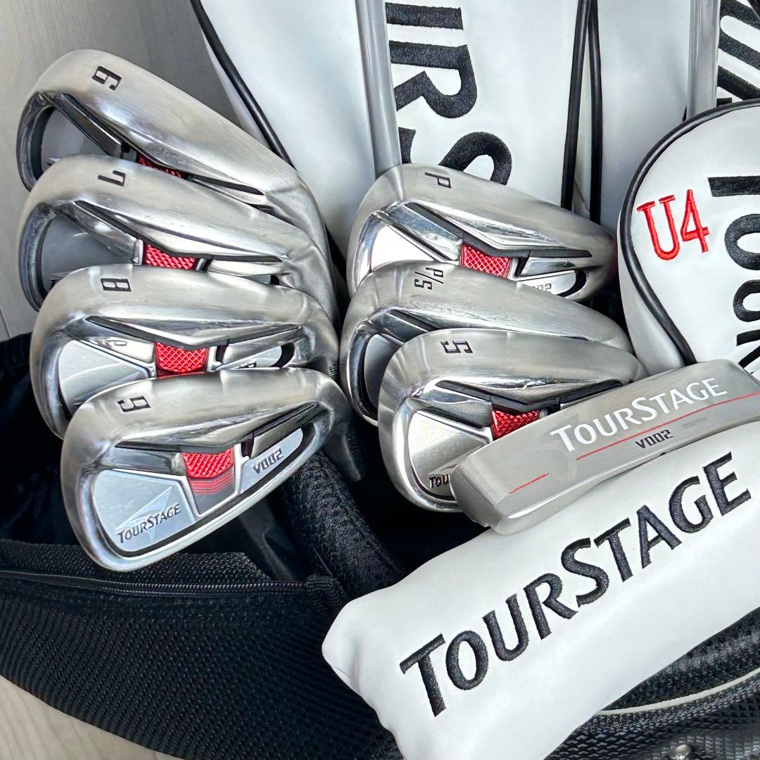 【メンズ右】ツアーステージ V002 メンズゴルフセット 美品　初心者