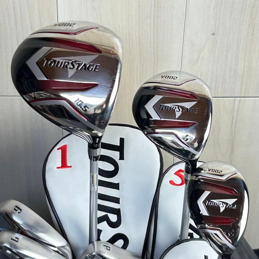 【メンズ右】ツアーステージ V002 メンズゴルフセット 美品　初心者