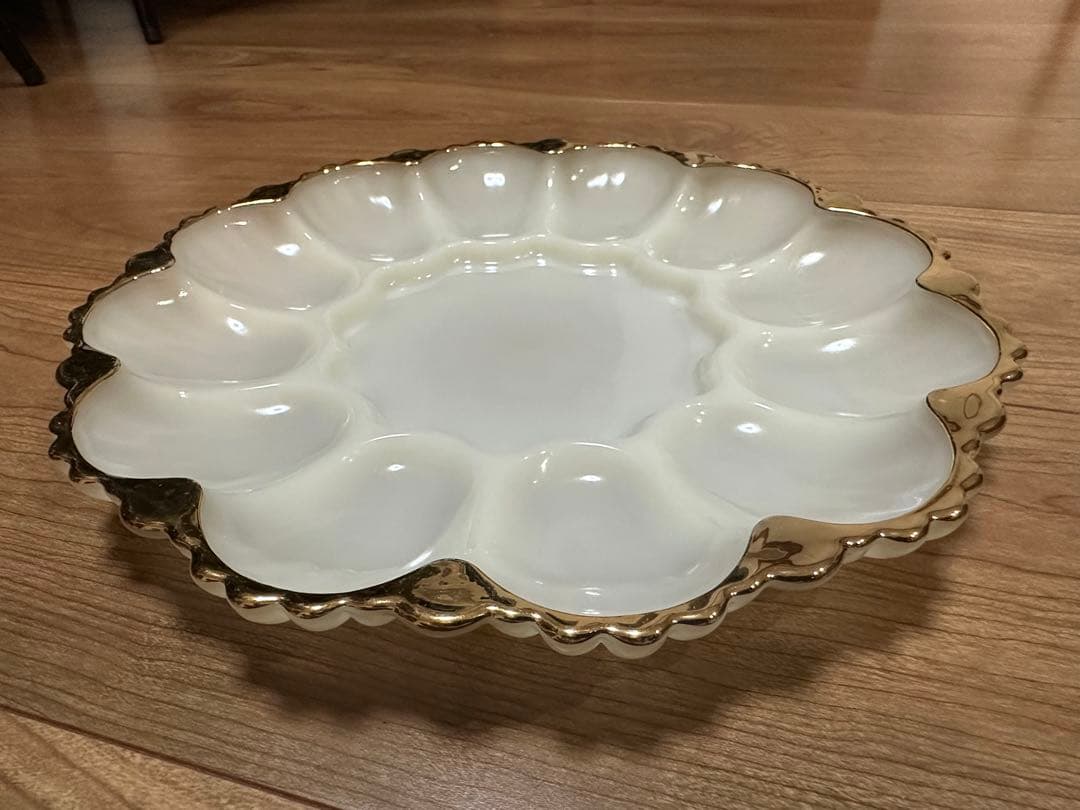 ファイヤーキング　エッグプレート ターコイズ/ホワイト/アイボリー３点セット