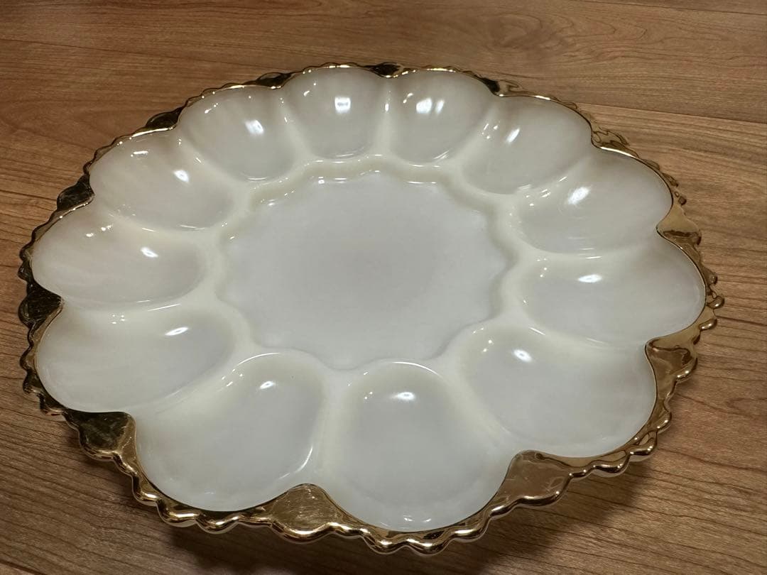 ファイヤーキング　エッグプレート ターコイズ/ホワイト/アイボリー３点セット