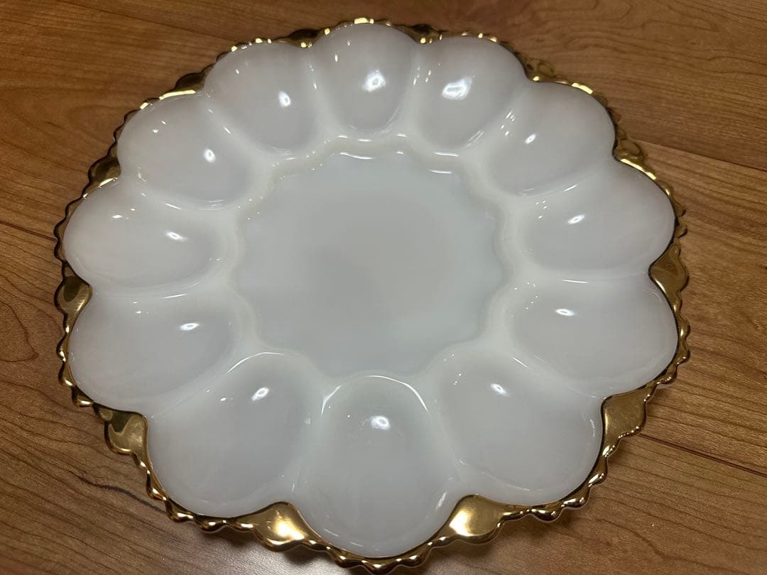 ファイヤーキング　エッグプレート ターコイズ/ホワイト/アイボリー３点セット