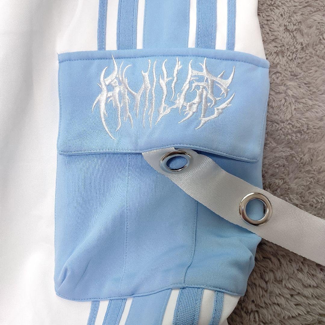 Amilige ハトメベルト付きライン入り パンツ