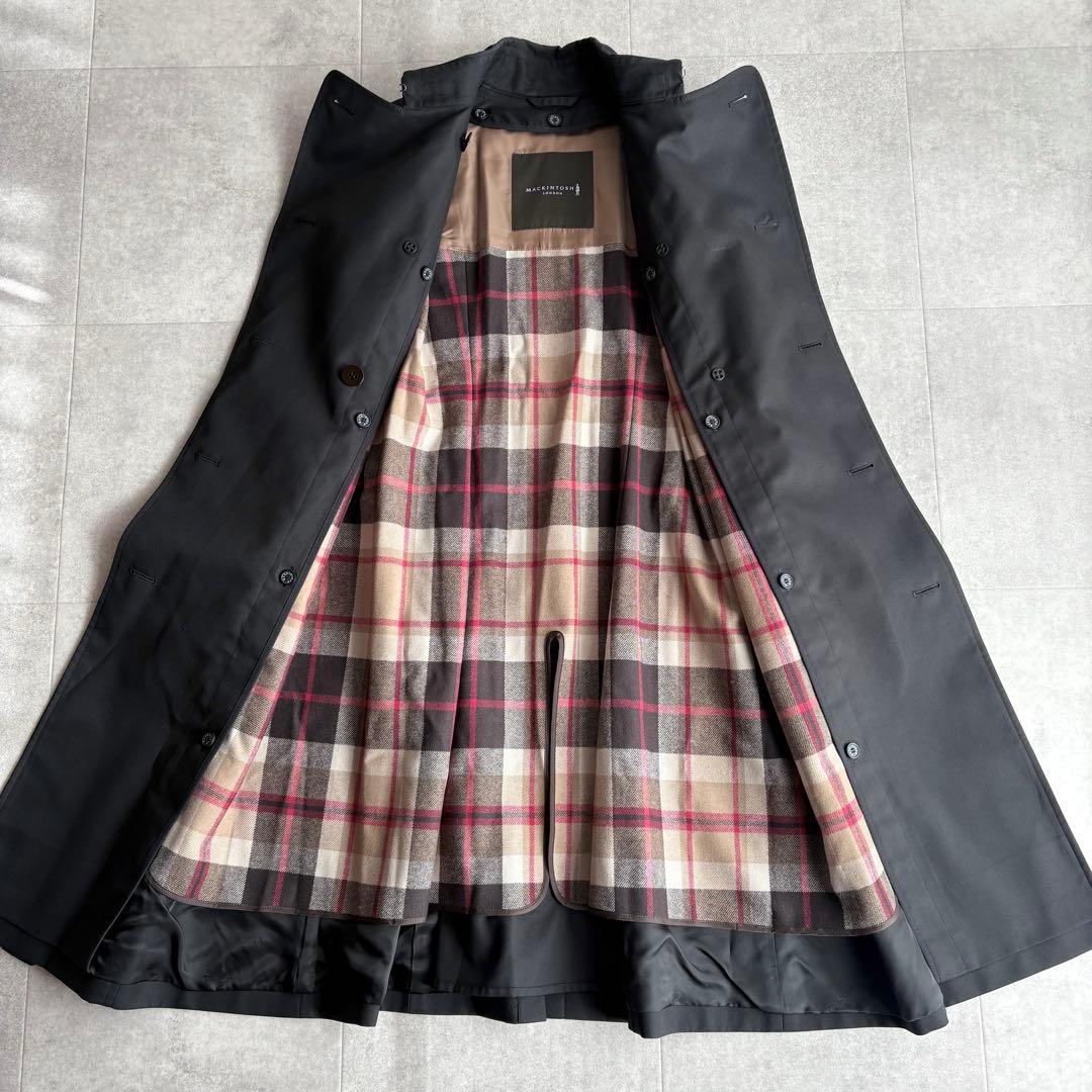 美品✨マッキントッシュロンドン トレンチコート チェック ライナー ブラック38