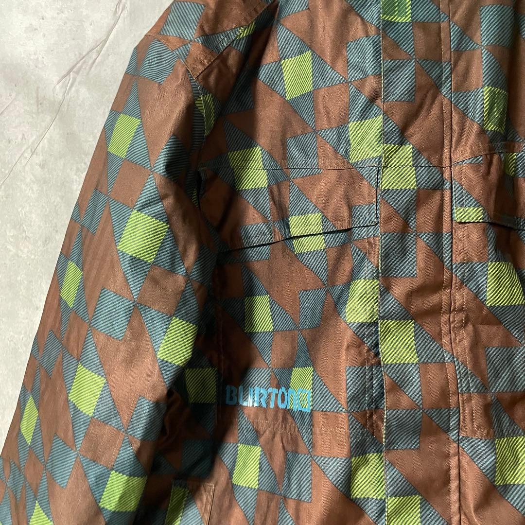 Burtonバートンスキーウェアスノーボードジャケットパーカーフード付き総柄希少