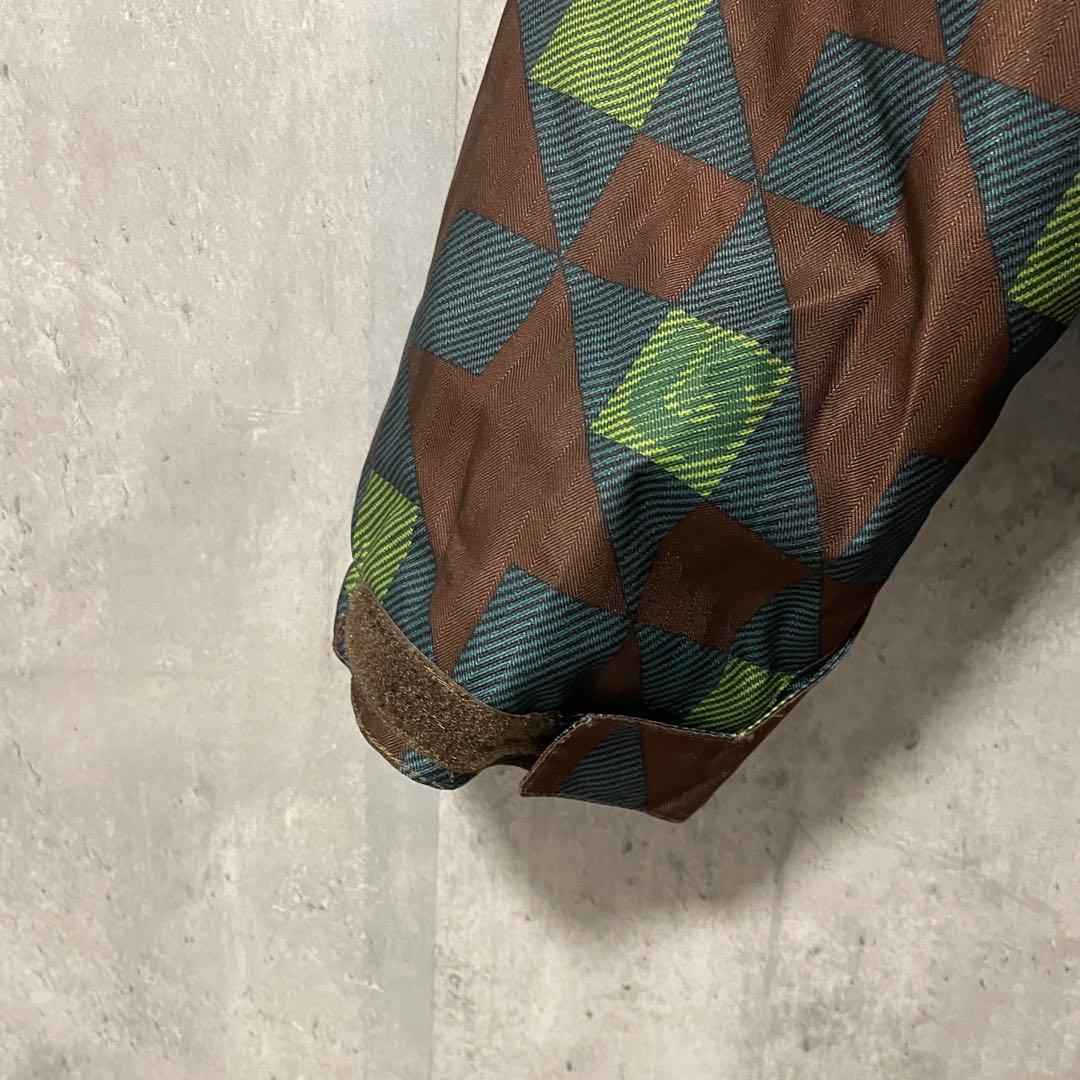 Burtonバートンスキーウェアスノーボードジャケットパーカーフード付き総柄希少