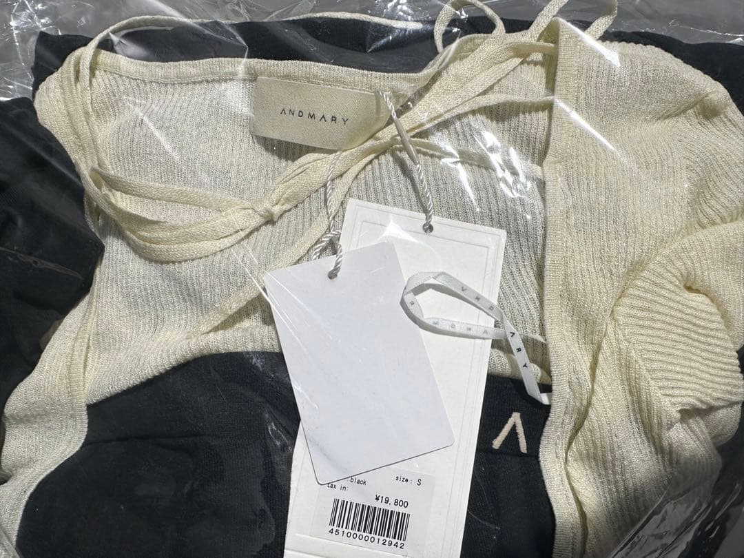 andmary Sara silky dress black Sサイズ