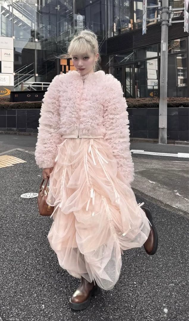 あ*り様 トリートユアセルフ　チュールピンクジャケット