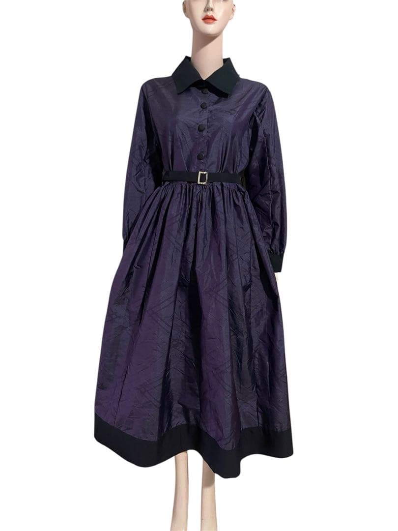 SNT 着物リメイクワンピース　大島紬正絹　サイズは最後ベージ1月上旬発送