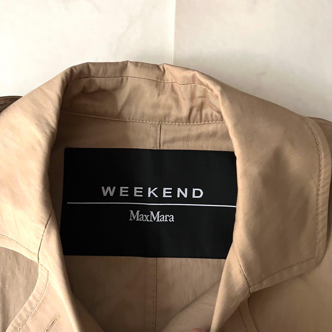 美品 ウィークエンドマックスマーラ ベスト ジレ トレンチコート ベルト付 現行
