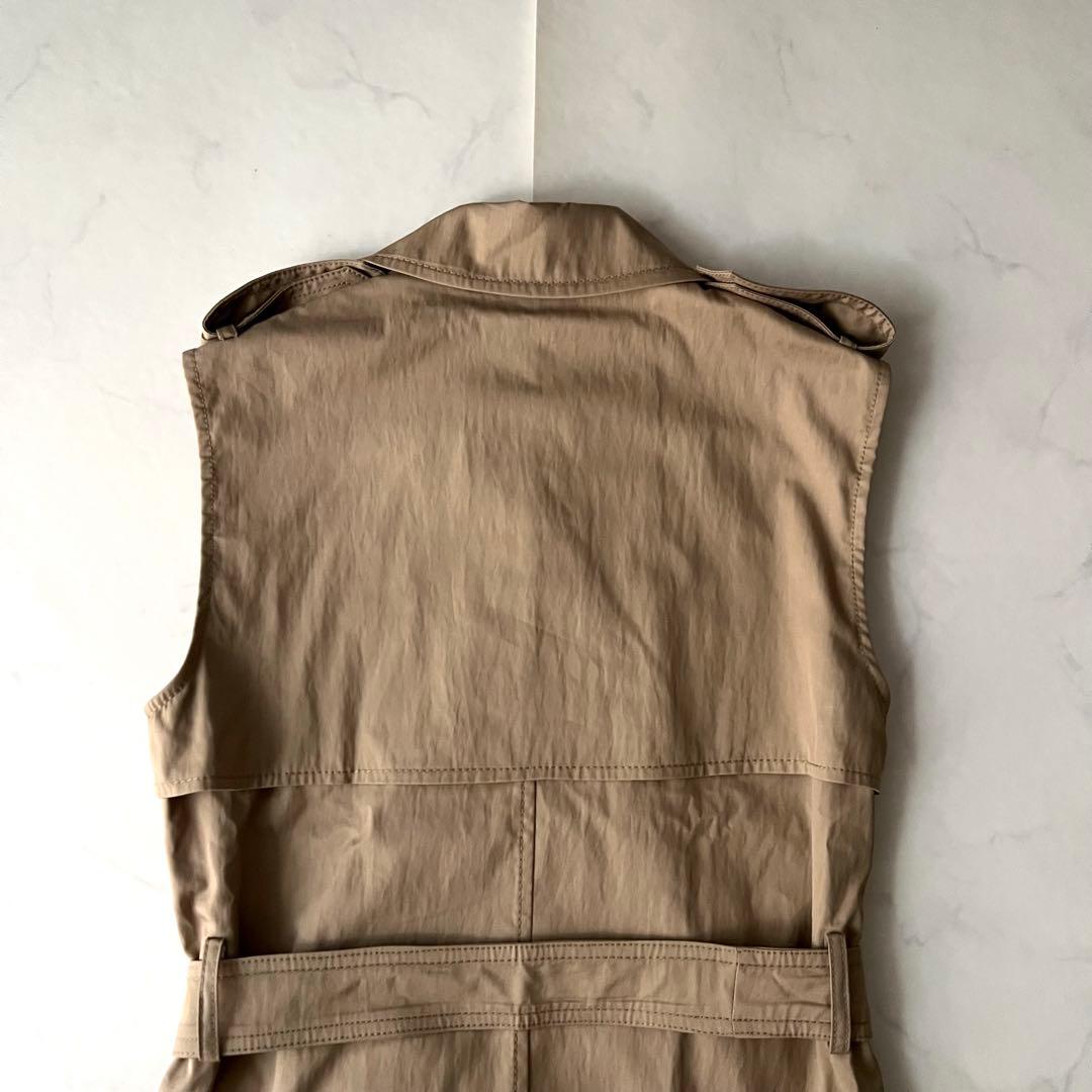 美品 ウィークエンドマックスマーラ ベスト ジレ トレンチコート ベルト付 現行