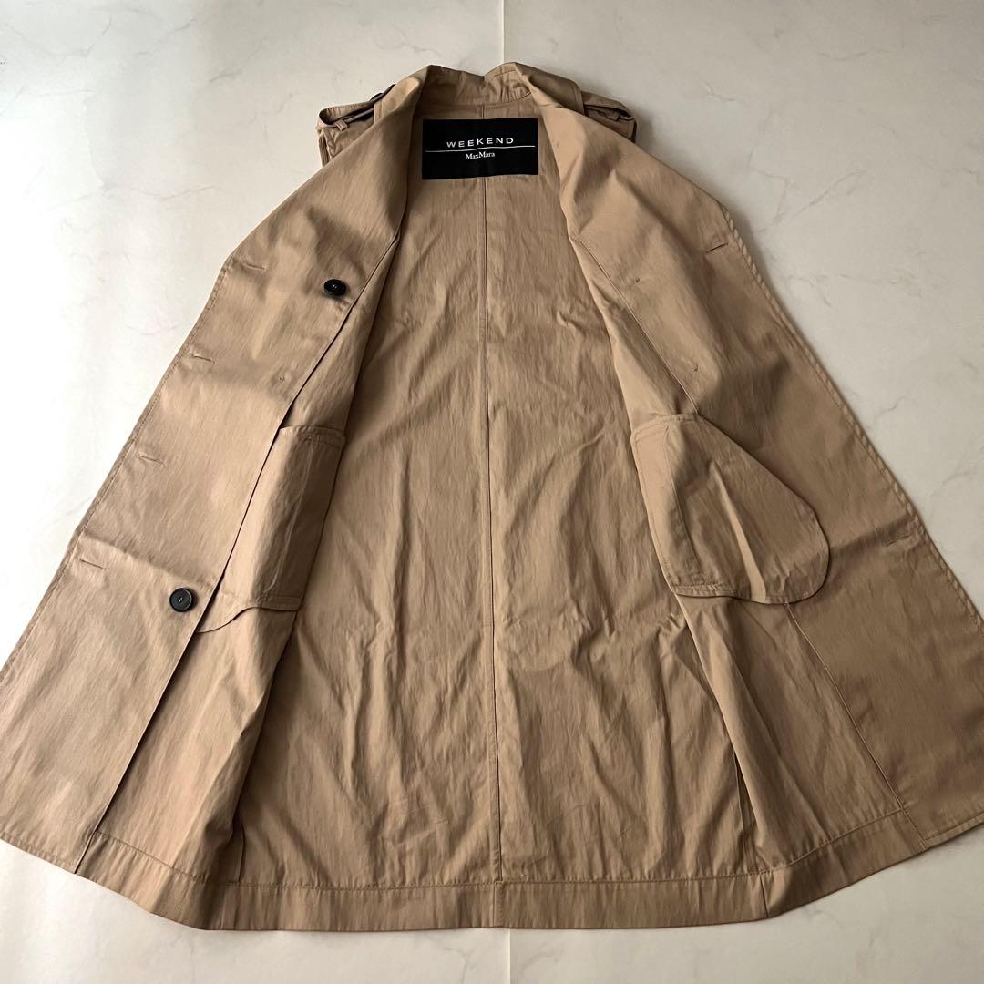 美品 ウィークエンドマックスマーラ ベスト ジレ トレンチコート ベルト付 現行