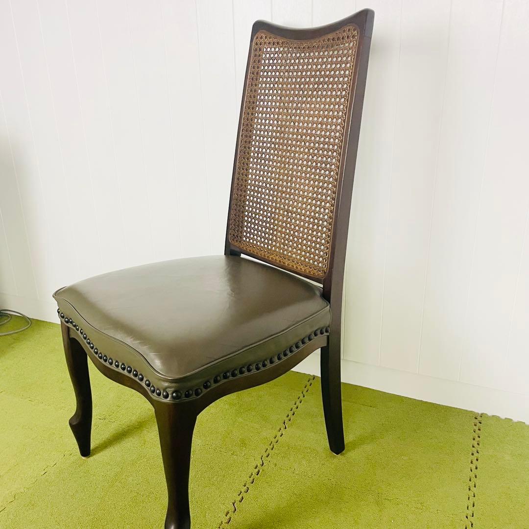 maruni マルニ ダイニングチェア ベルサイユ猫脚 籐 ハイバック②/④