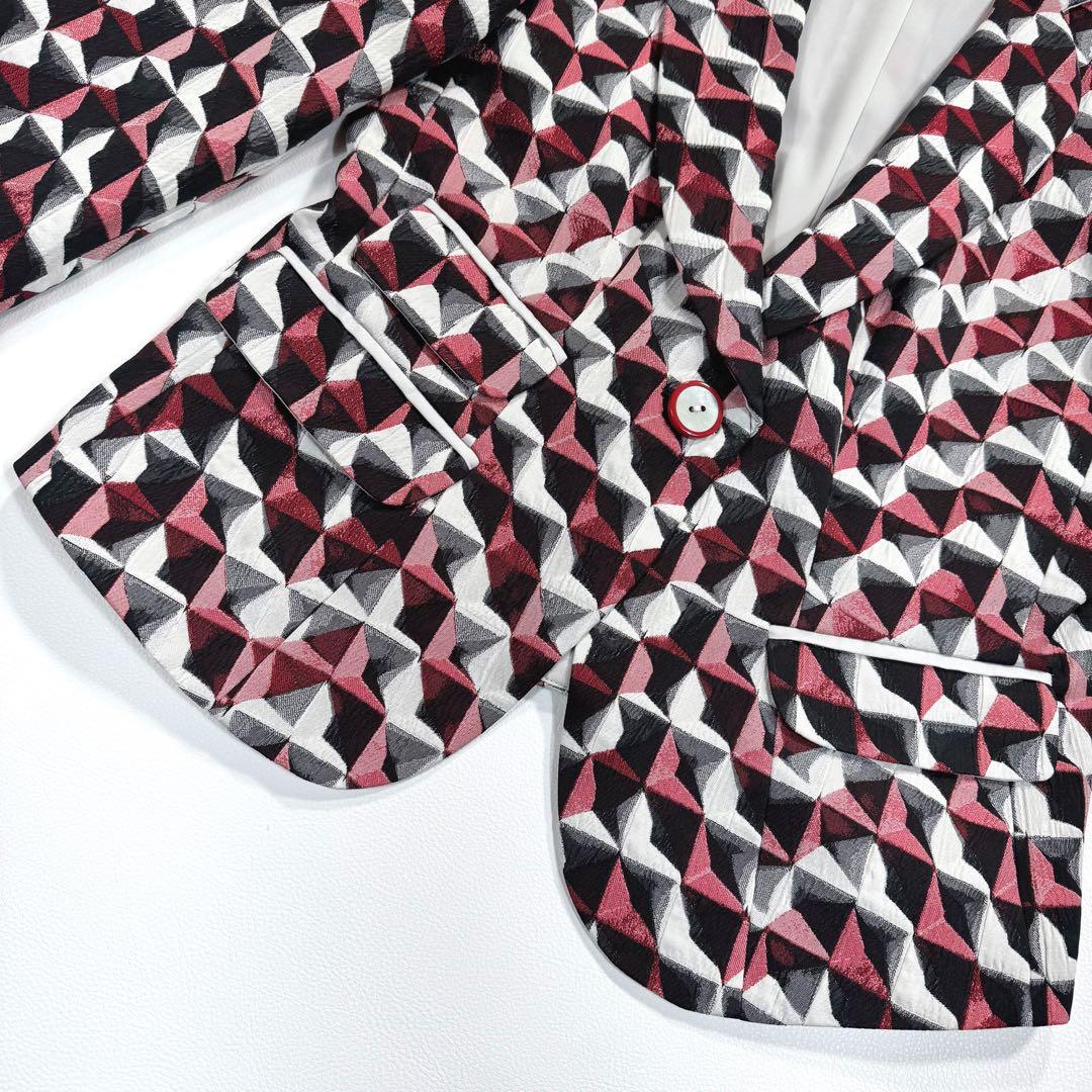 【美品】エンポリオアルマーニ マドラス柄 テーラードジャケット 42