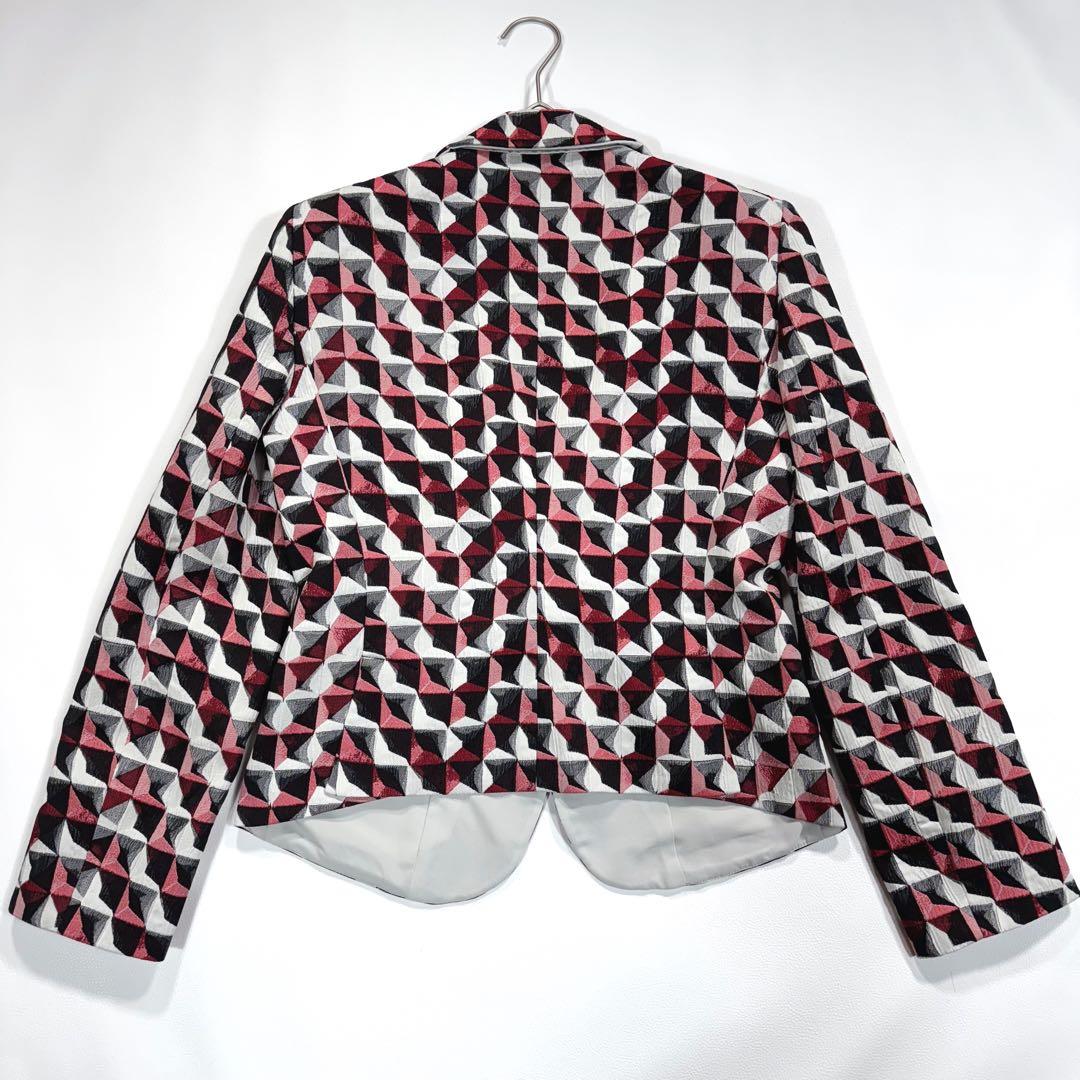 【美品】エンポリオアルマーニ マドラス柄 テーラードジャケット 42