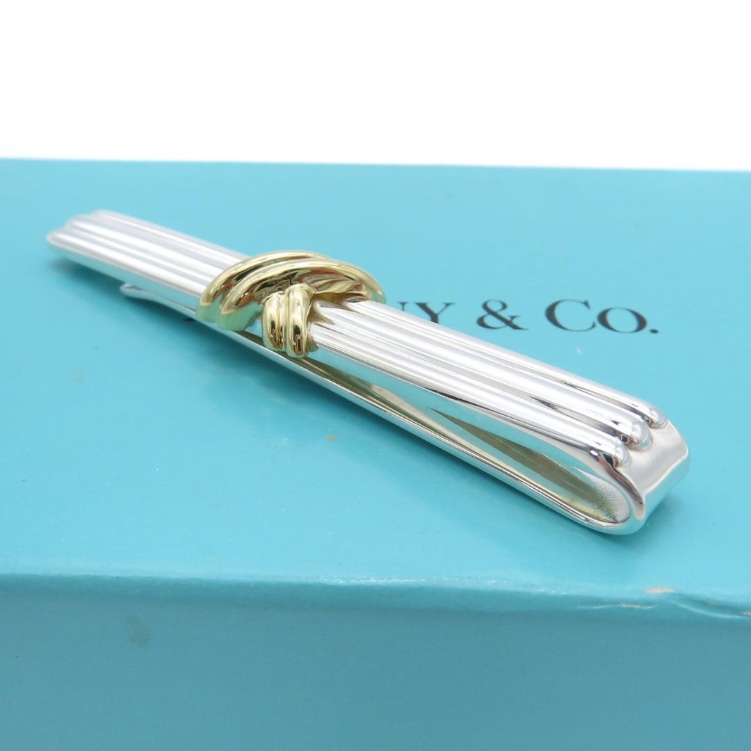 ティファニー ゴールド シグネチャー コンビ タイピン ネクタイ HH349