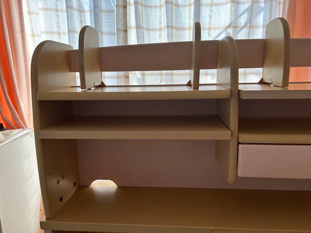 hal.mama 　ITOKI 木製学習机 ベージュ ピンク