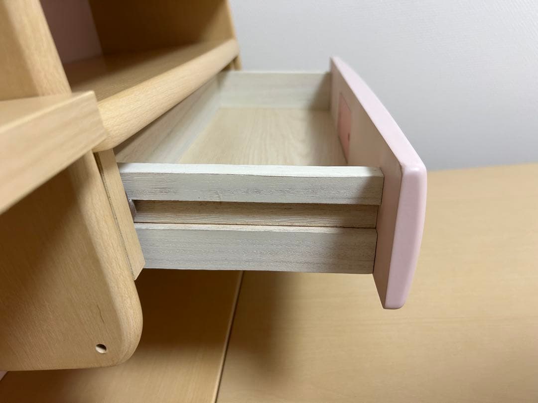 hal.mama 　ITOKI 木製学習机 ベージュ ピンク