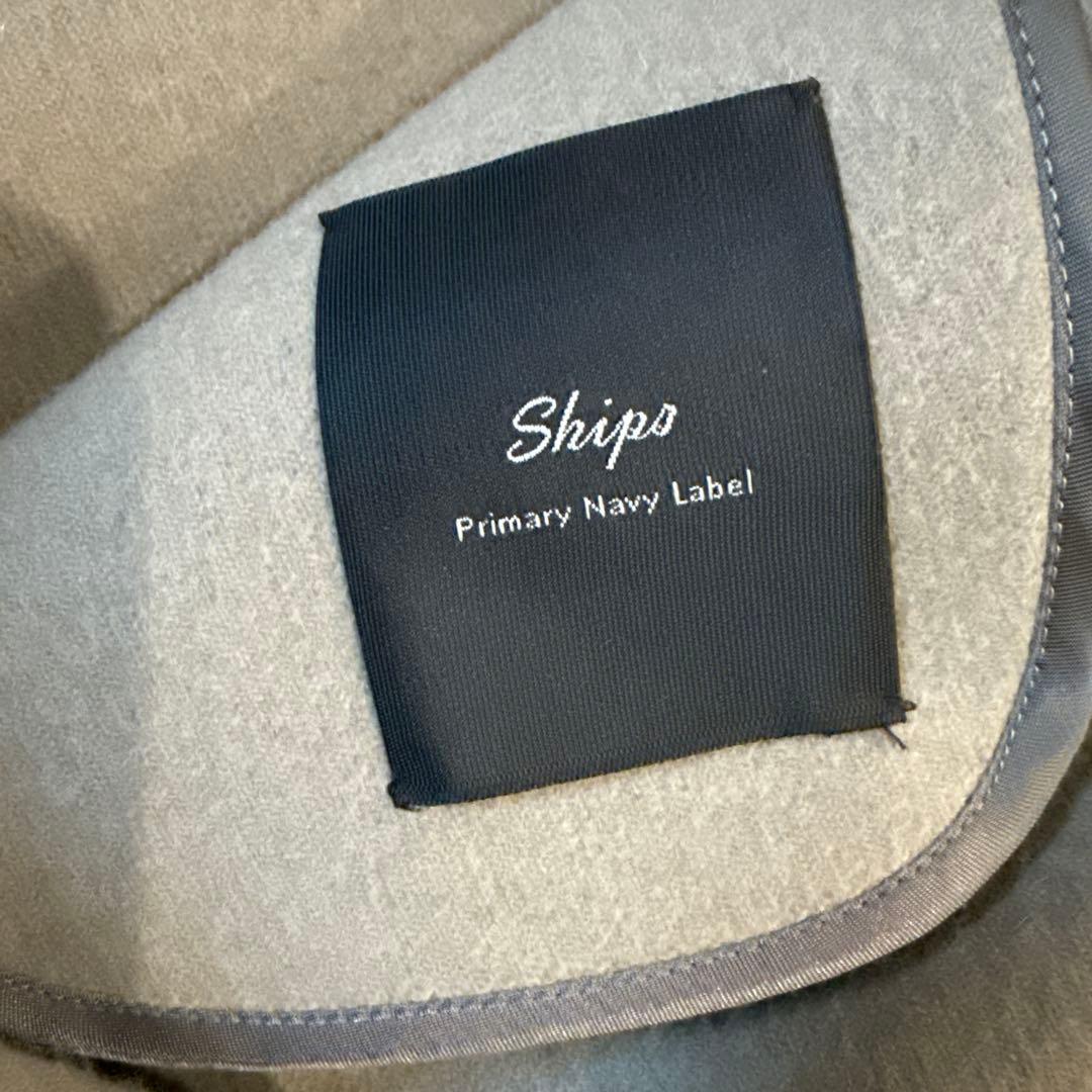 SHIPS Primary Navy Label ウールチェスターコート