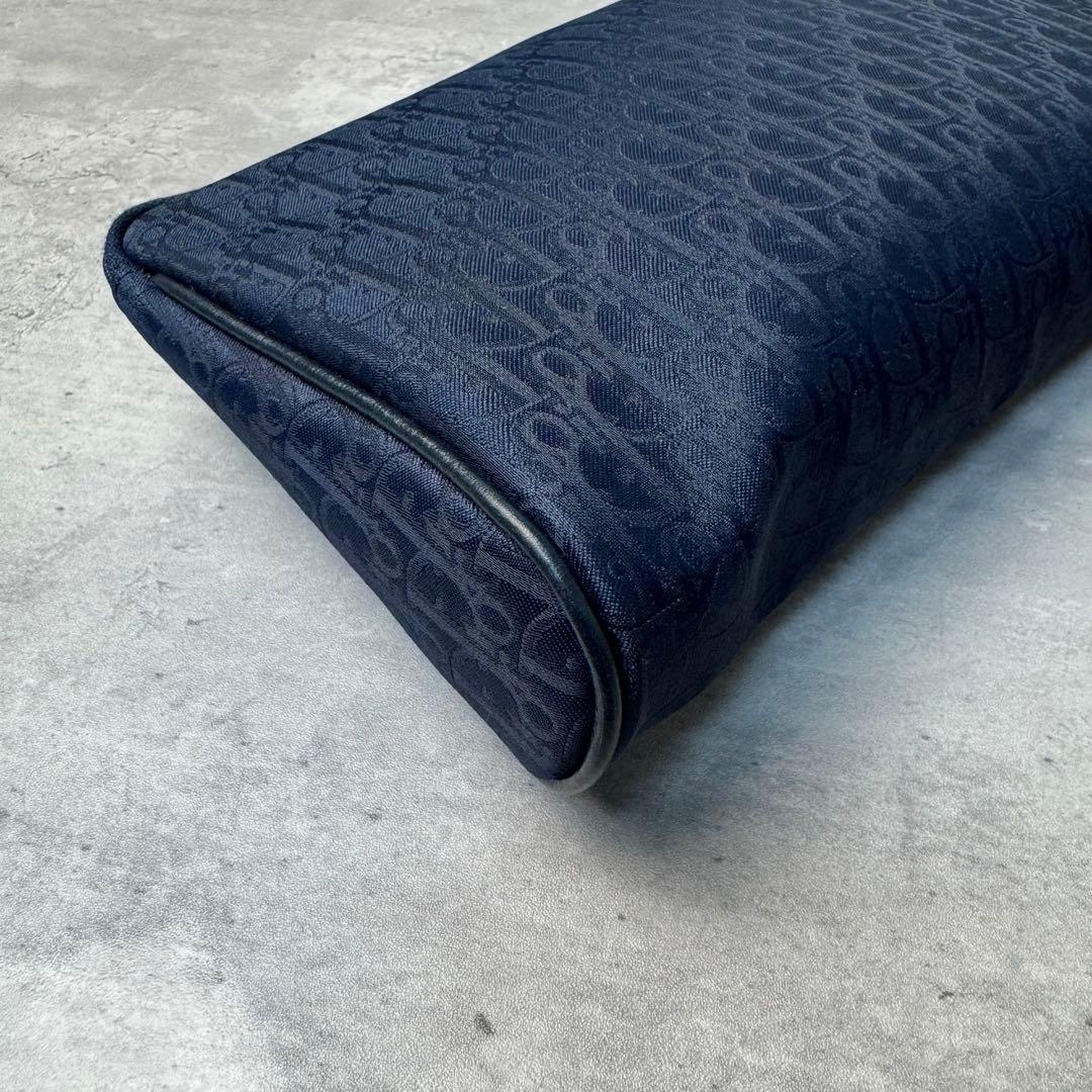 極美品 Christian Dior トロッター柄 セカンドバッグ ネイビー 紺