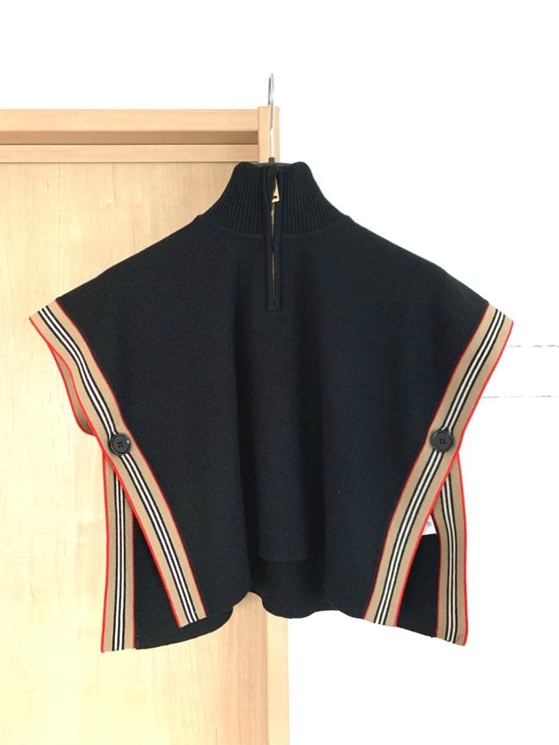 バーバリー　ロンドンイングランド　ティッシ期　ウールポンチョ