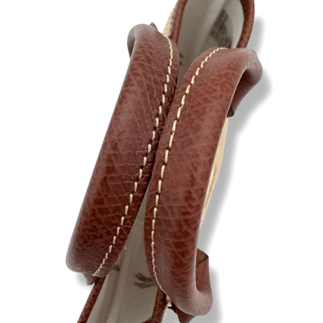 美品 ロンシャン 2way ル パニエ プリアージュ ストロー エフェクト XS