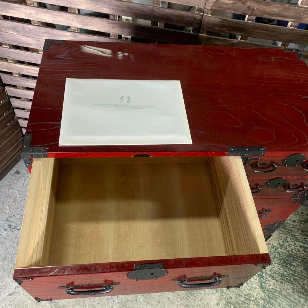 J412\" 青木産業 くれない W 870 昭和レトロ 和箪笥