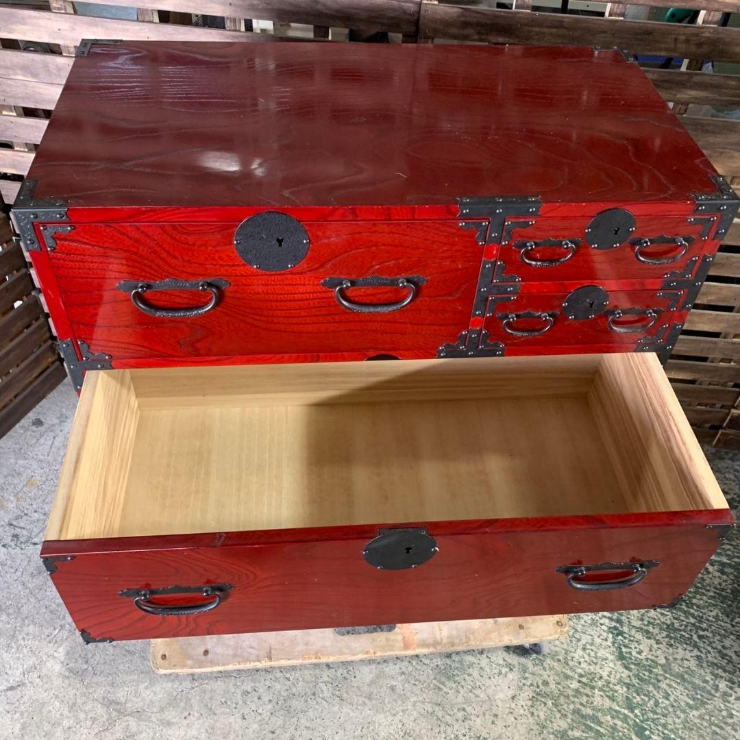 J412\" 青木産業 くれない W 870 昭和レトロ 和箪笥