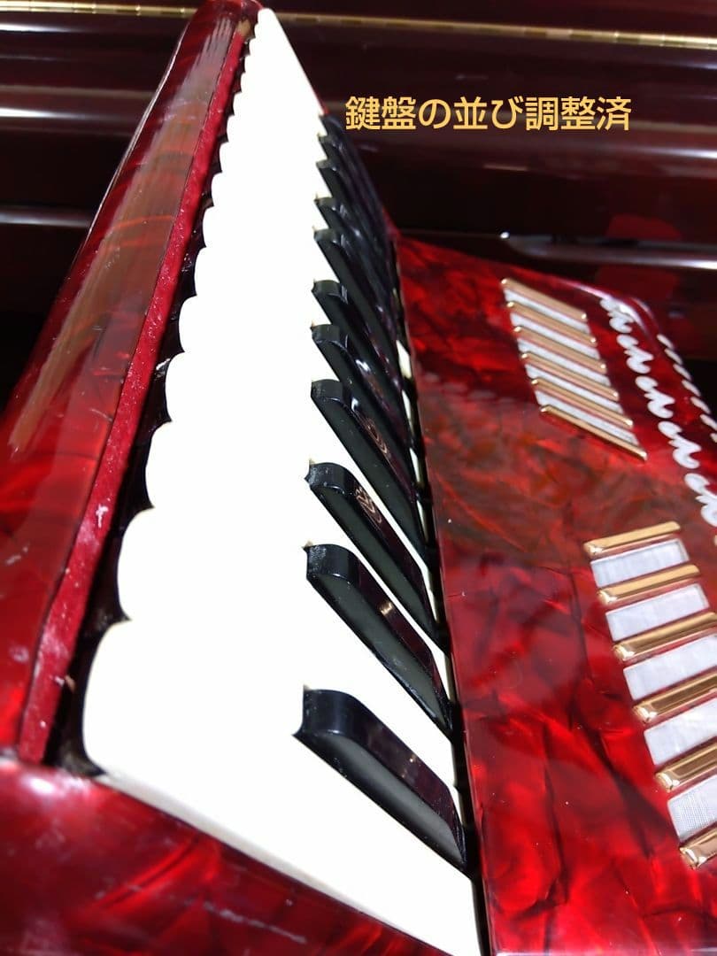 【大幅メンテ完了】 トンボ ソプラノアコーディオン No.270 赤（即演奏可）