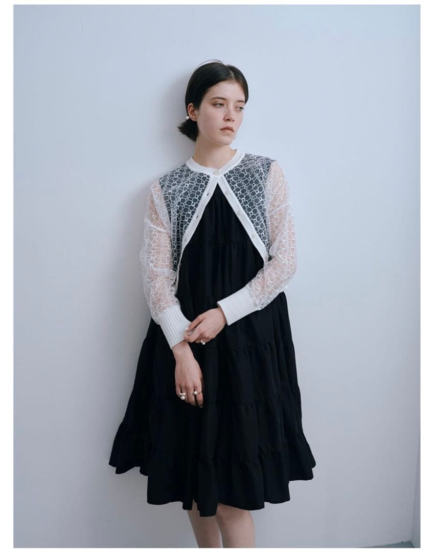 TREFLE+1トレフルプラスワン　フェアリーワンピース　ノースリーブ　ネイビー