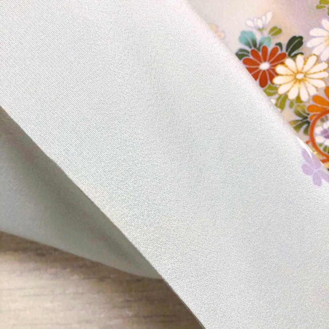 【美品　トールサイズ】京友禅　訪問着　水色　裄丈72.5 身丈173