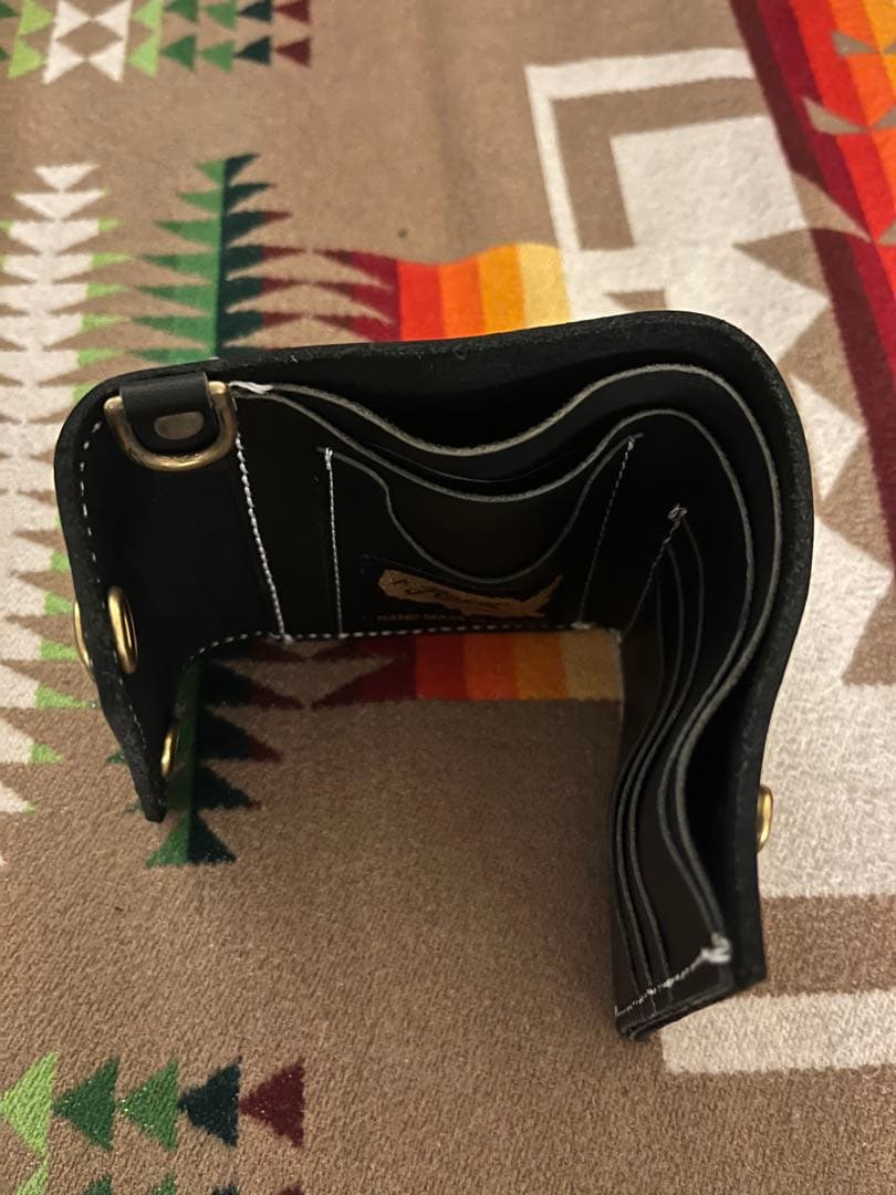 新品箱付き　キャプテンフィン　牛革　折り畳み財布　ウォレット　ブラック