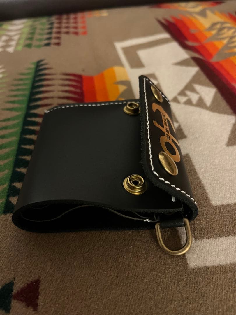 新品箱付き　キャプテンフィン　牛革　折り畳み財布　ウォレット　ブラック