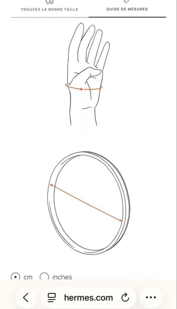 HERMES エルメス　ユニ　ブレスレット　バングル　クレーム　65