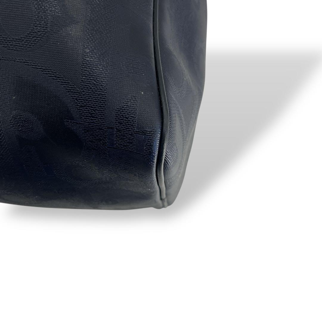 オールド　ディオール　ボストンバッグ　旅行カバン　トロッター　PVCレザー　紺