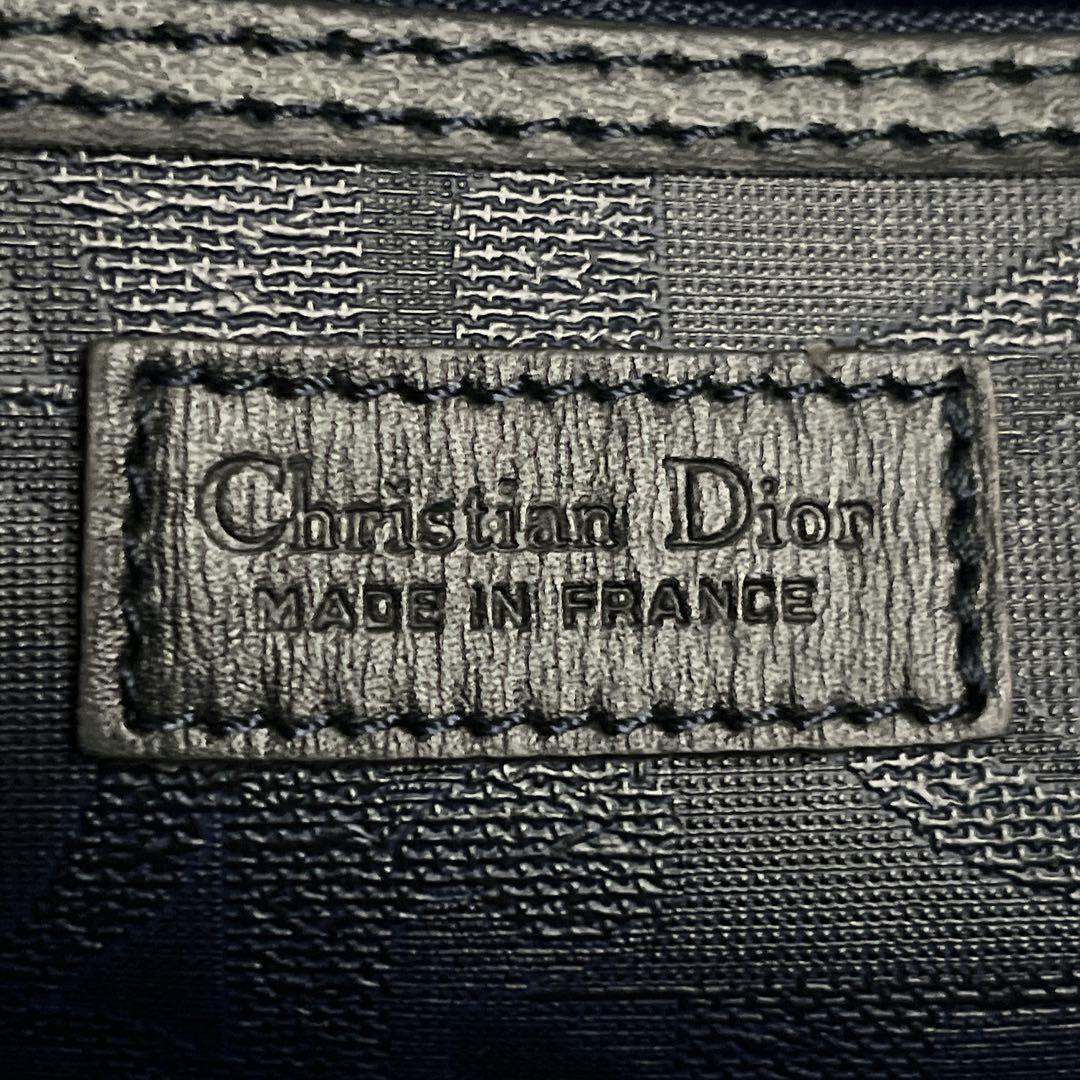 オールド　ディオール　ボストンバッグ　旅行カバン　トロッター　PVCレザー　紺