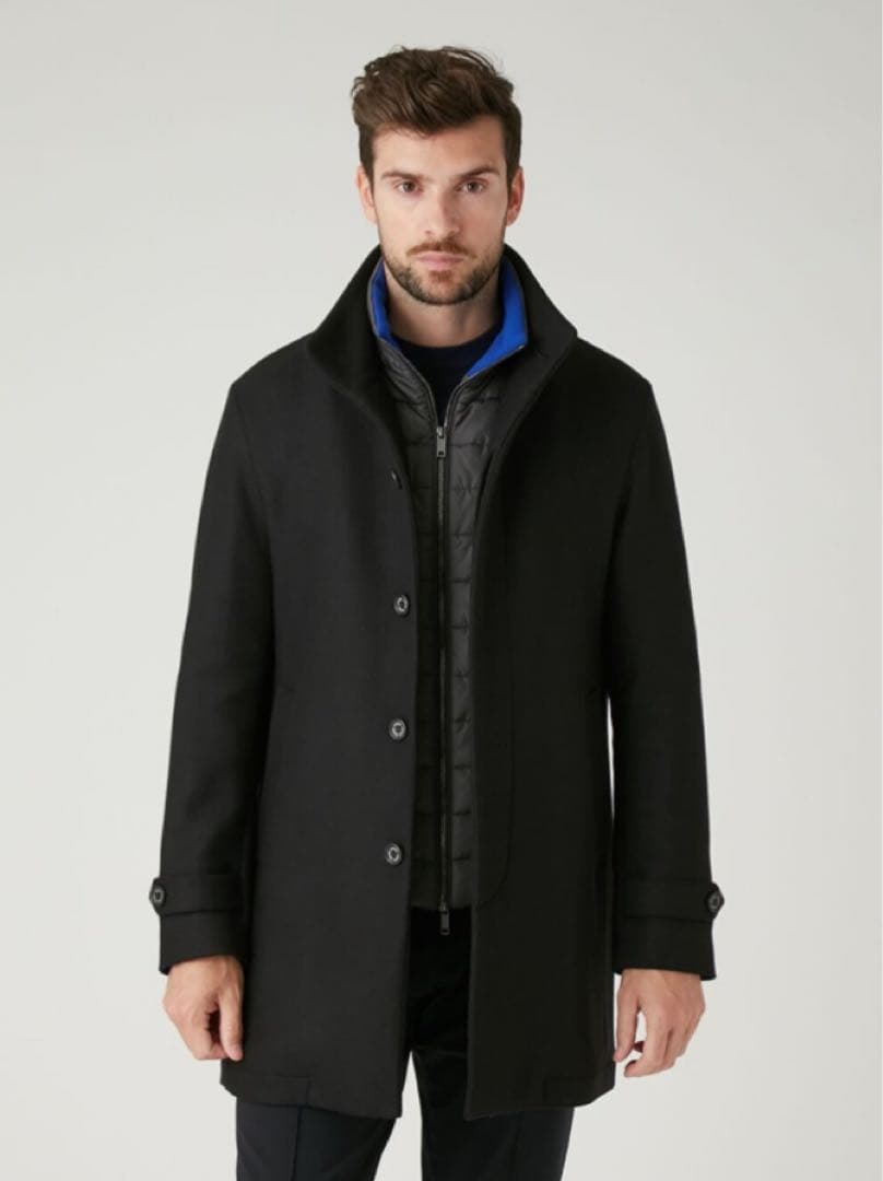 【美品】AOURE MANTECO ウールスタンドカラーコート　Sサイズ