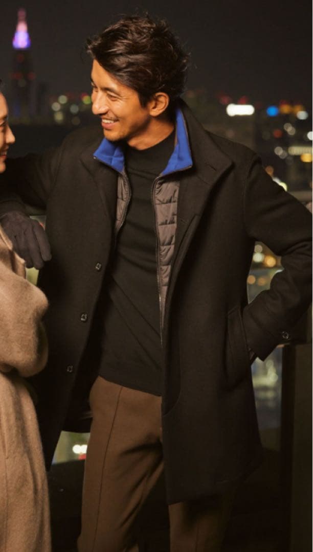 【美品】AOURE MANTECO ウールスタンドカラーコート　Sサイズ