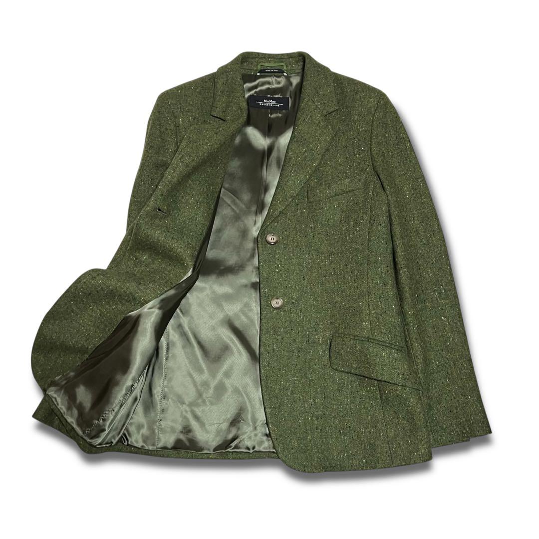 極美品 マックスマーラ ウールジャケット 42 イタリア製 ヴァージンウール