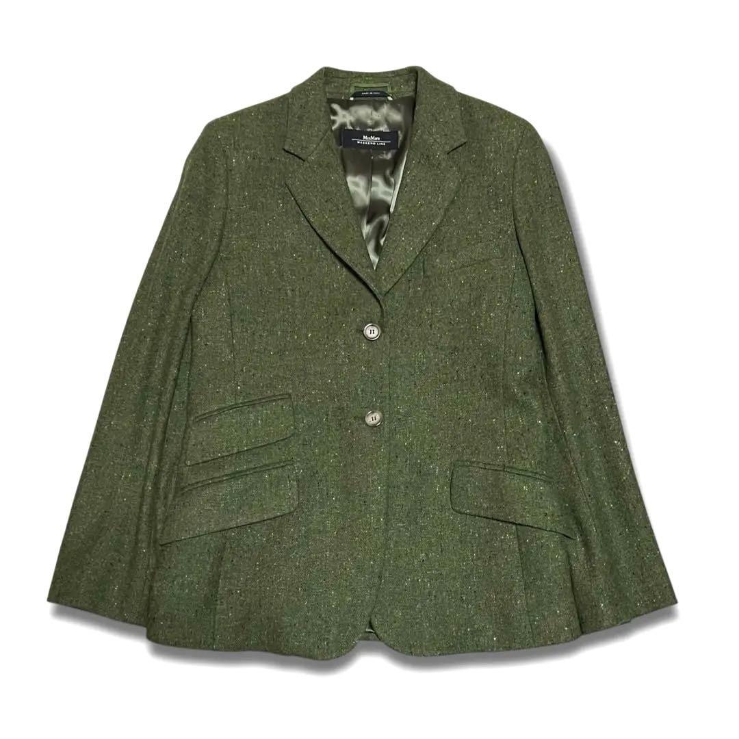 極美品 マックスマーラ ウールジャケット 42 イタリア製 ヴァージンウール