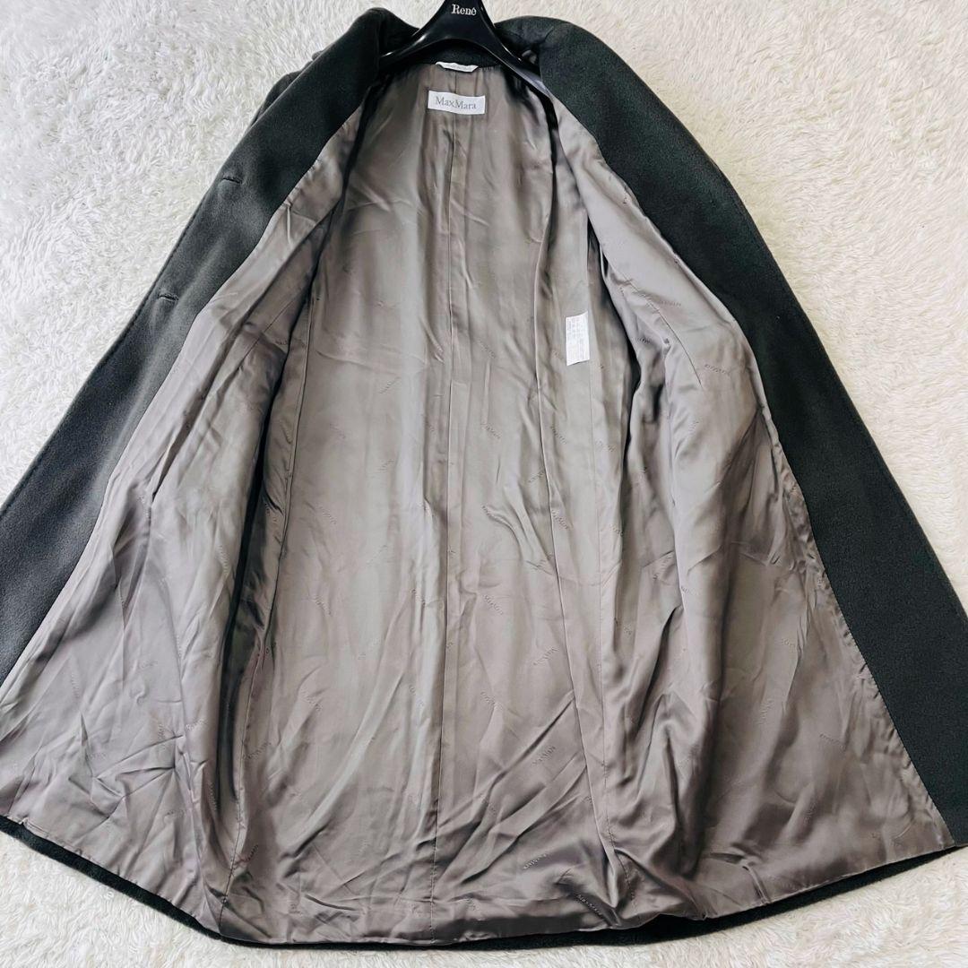 マックスマーラ チェスターコート カシミヤ 白タグ ロング グレー イタリア M