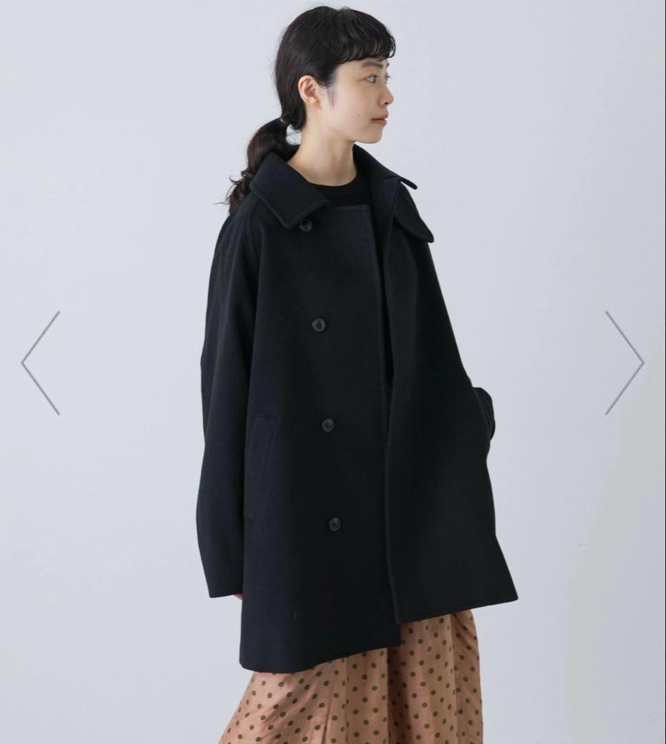 新品★完売アイテム★かぐれ★ウールシングルPコート　ネイビー