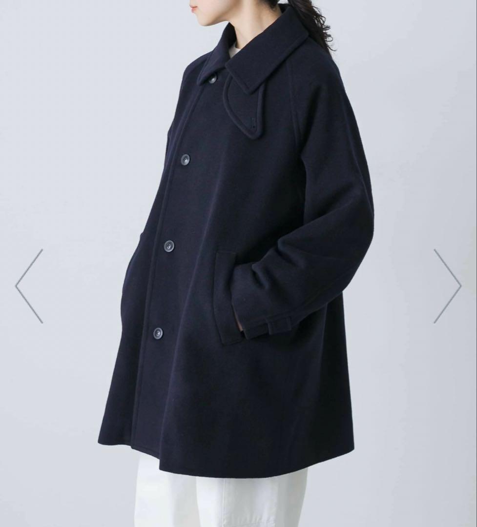 新品★完売アイテム★かぐれ★ウールシングルPコート　ネイビー