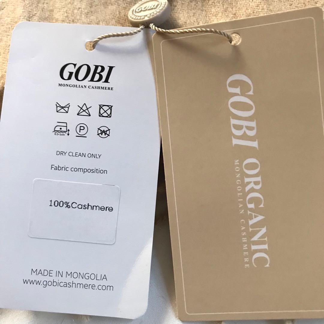 ゴビ　【GOBI 】モンゴル　カシミヤ 100% ベージュ　新品タグ付き