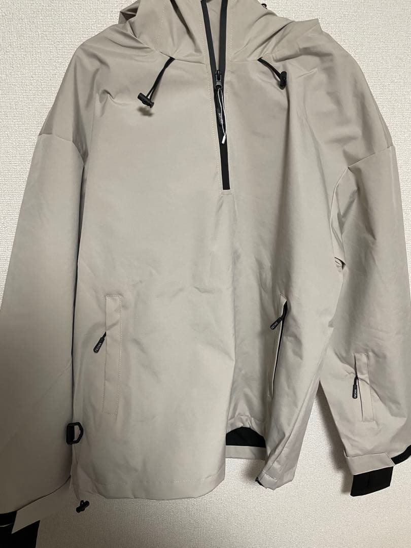 スキー スノーボード スノボ ウェア ホワイトベージュ 上下セット 男女兼用 M