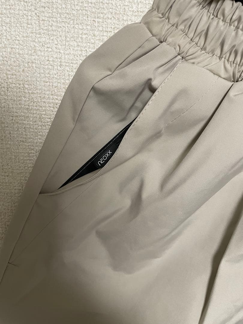 スキー スノーボード スノボ ウェア ホワイトベージュ 上下セット 男女兼用 M