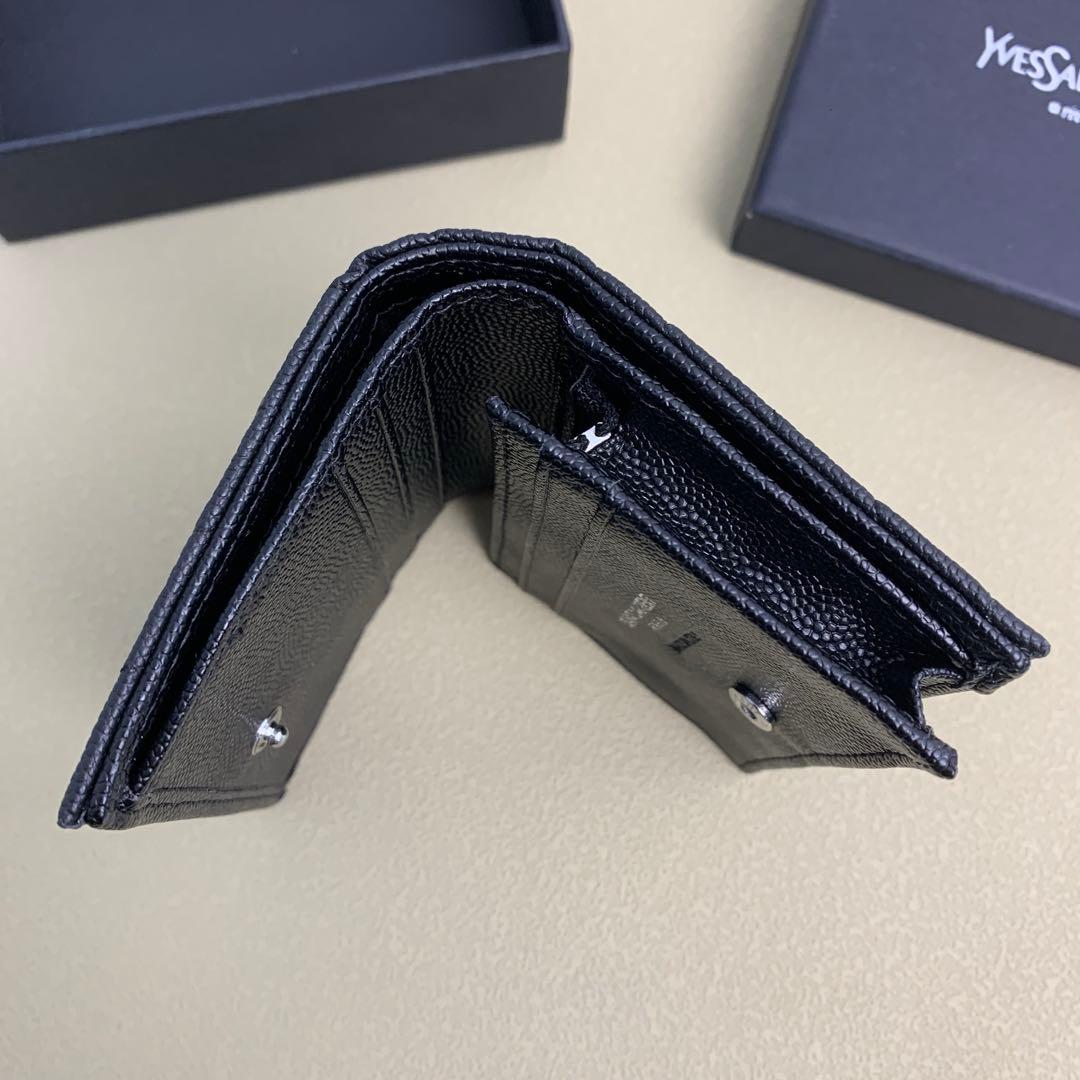 Yves Saint Laurent 二つ折り財布 ブラック