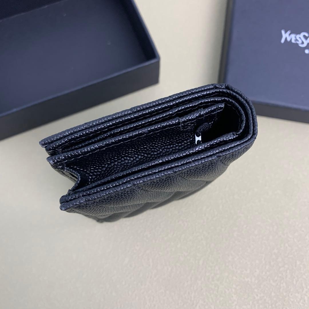 Yves Saint Laurent 二つ折り財布 ブラック