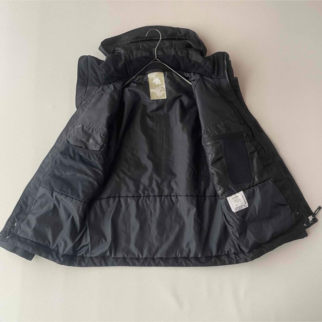 5488【美品】デサント スキーウェア 上下セット ビブパンツ 中綿入り 白 黒