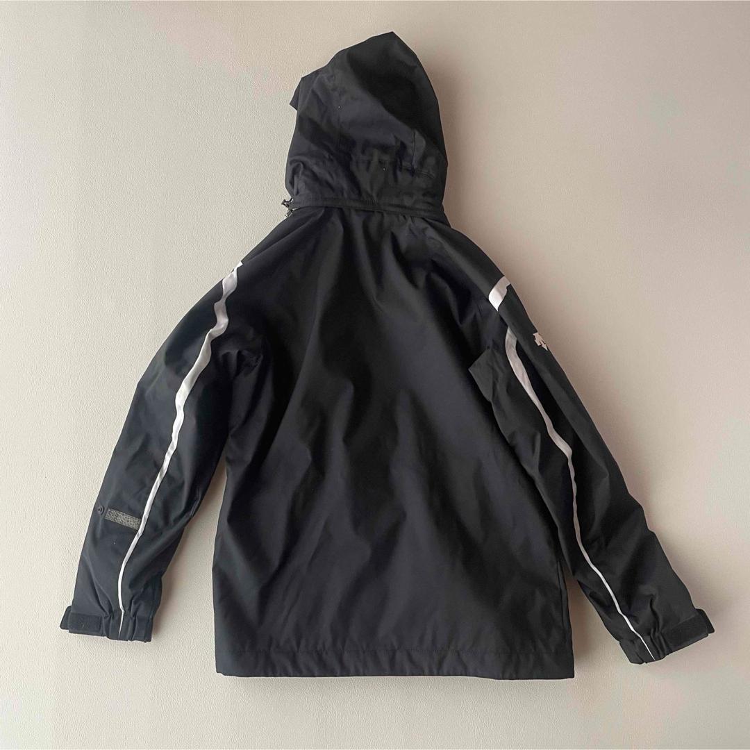 5488【美品】デサント スキーウェア 上下セット ビブパンツ 中綿入り 白 黒