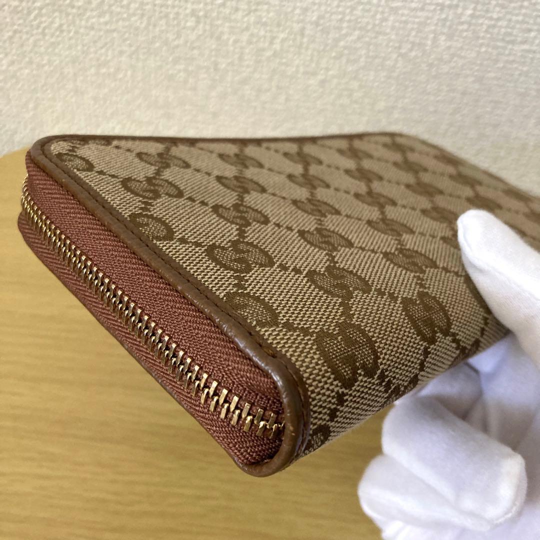 【未使用】GUCCI GGキャンパス　長財布 ベージュ/ブラウン